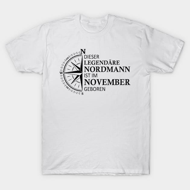 Nordisch Geburtstag November Nordsee T-Shirt by HBfunshirts